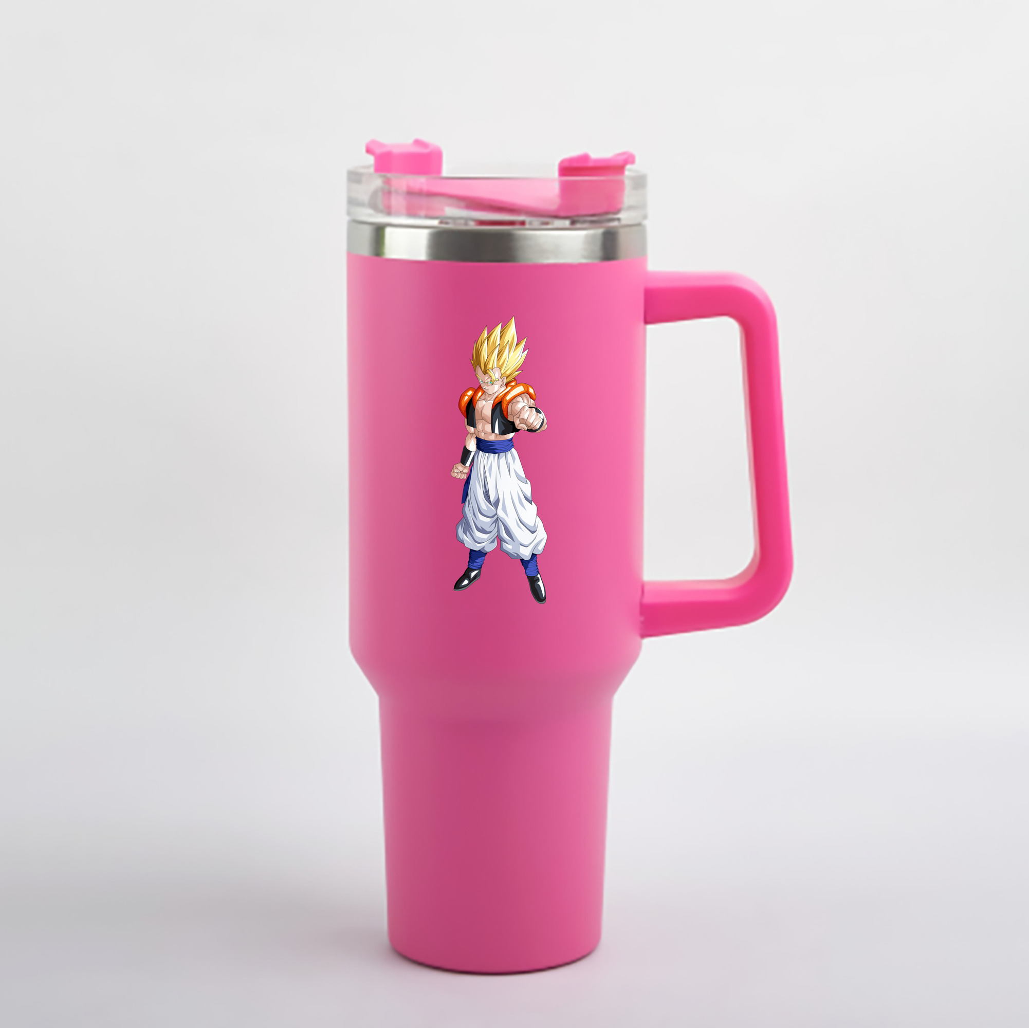 （画像用） ドラゴンボール ベジータ四世（Bejīta Yonsei）DRAGON BALL Vegeta IV 1200mL車用タンブラー - クリスタルステッカー（プラスチックストロー付き）